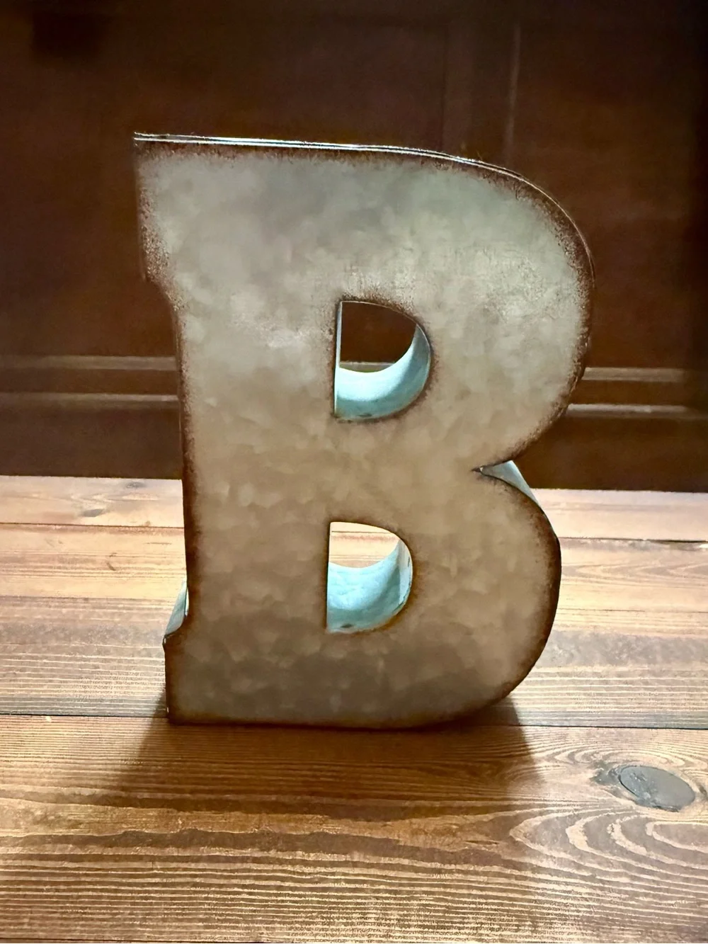Hobby Lobby Galvanized Metal Letter “B” - Rustic Farmhouse Decor
